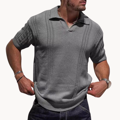 Men's Polo Shirt - Soft Knit Blend with Classic Collar
