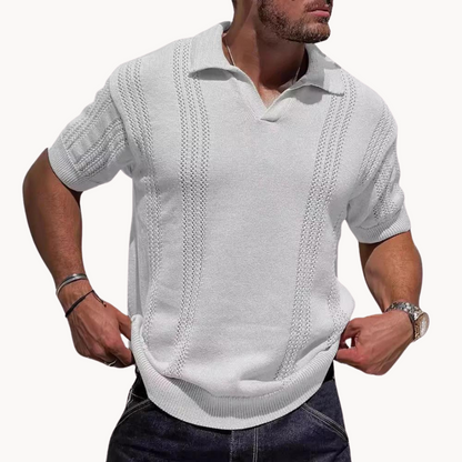 Men's Polo Shirt - Soft Knit Blend with Classic Collar