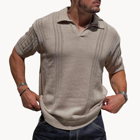 Men's Polo Shirt - Soft Knit Blend with Classic Collar