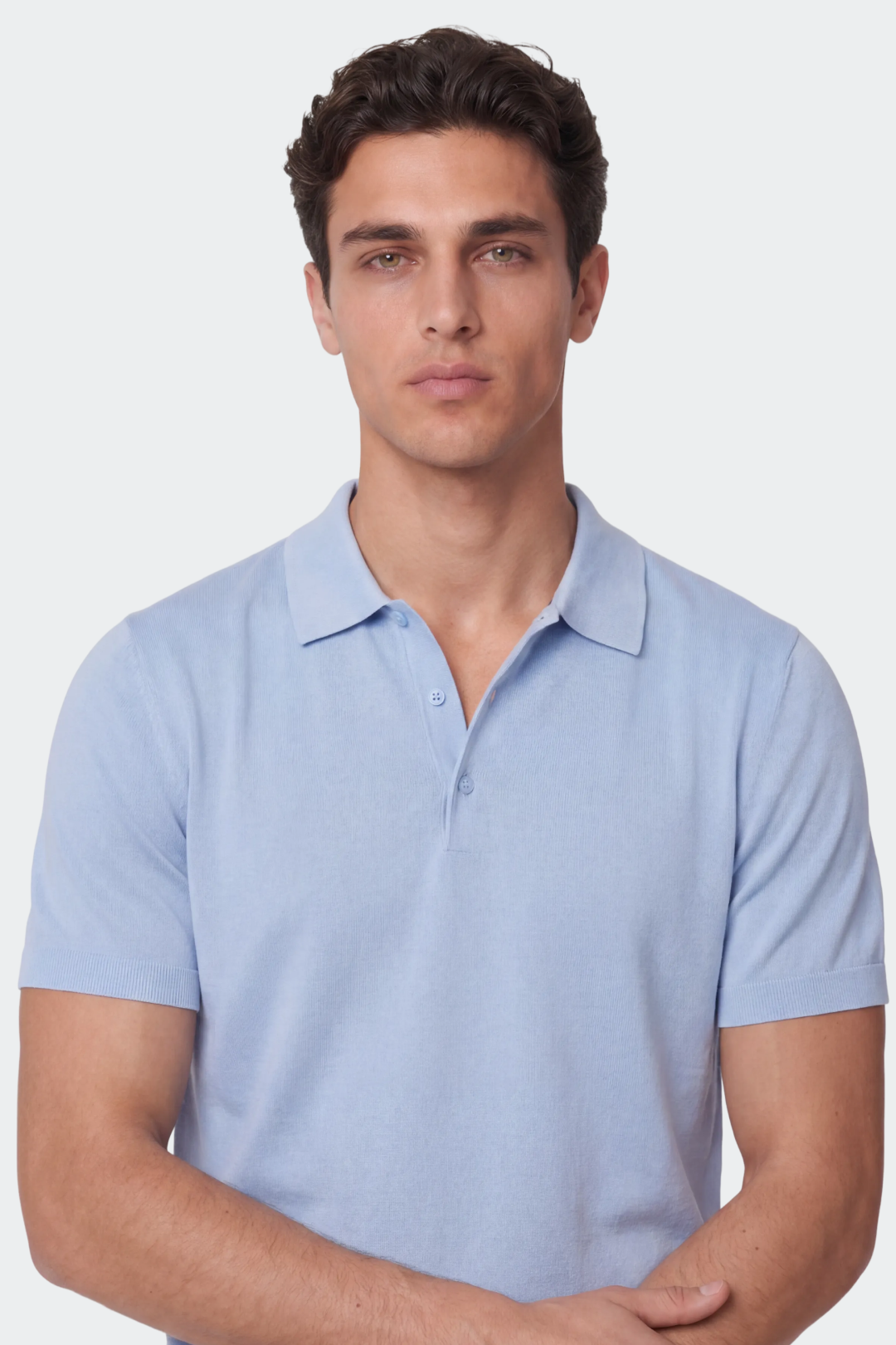 Men's Polo Shirt with Silk Blend