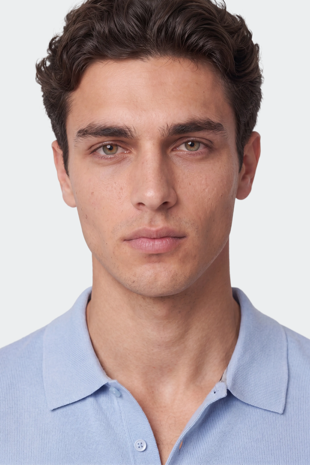 Men's Polo Shirt with Silk Blend