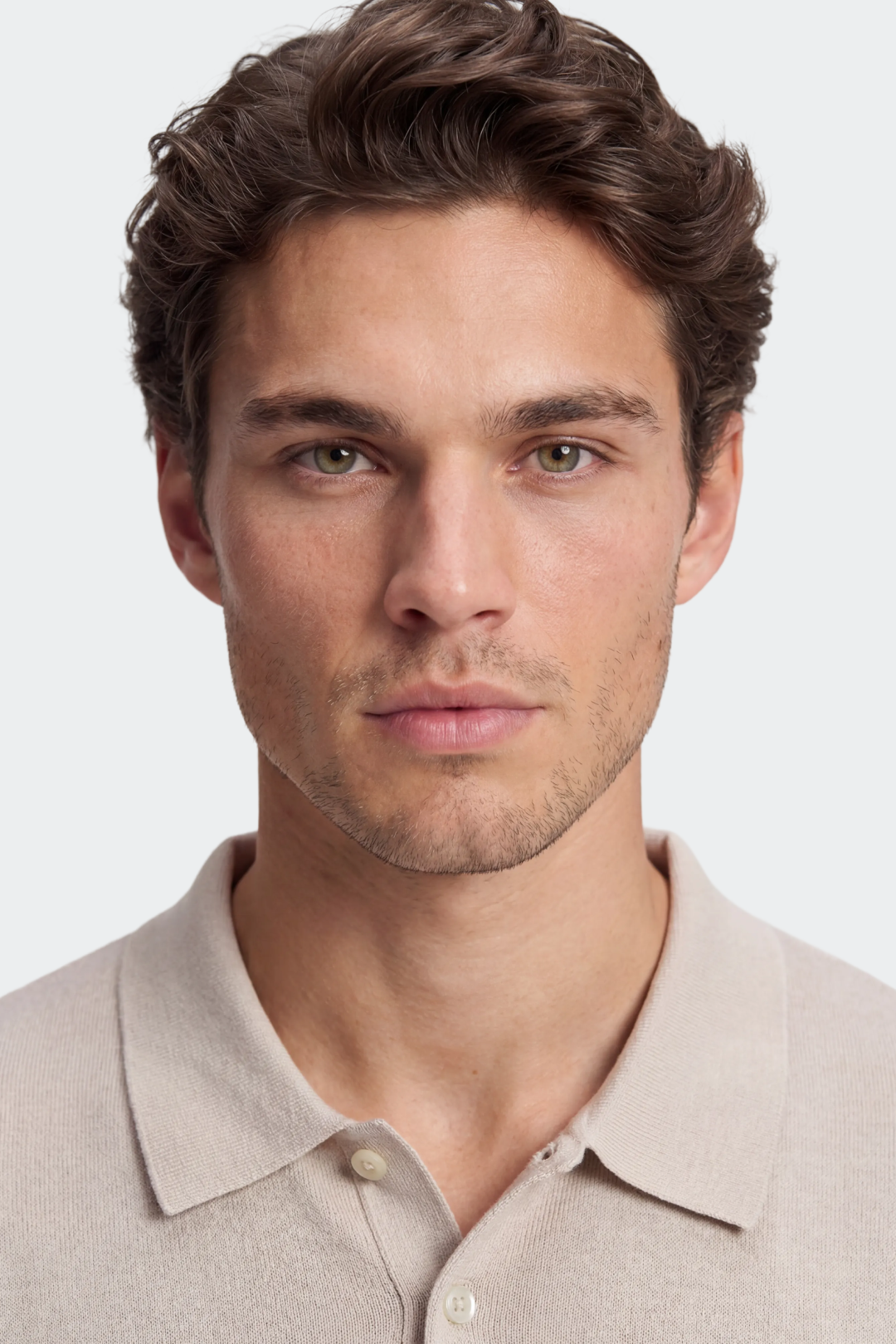Men's Polo Shirt with Silk Blend