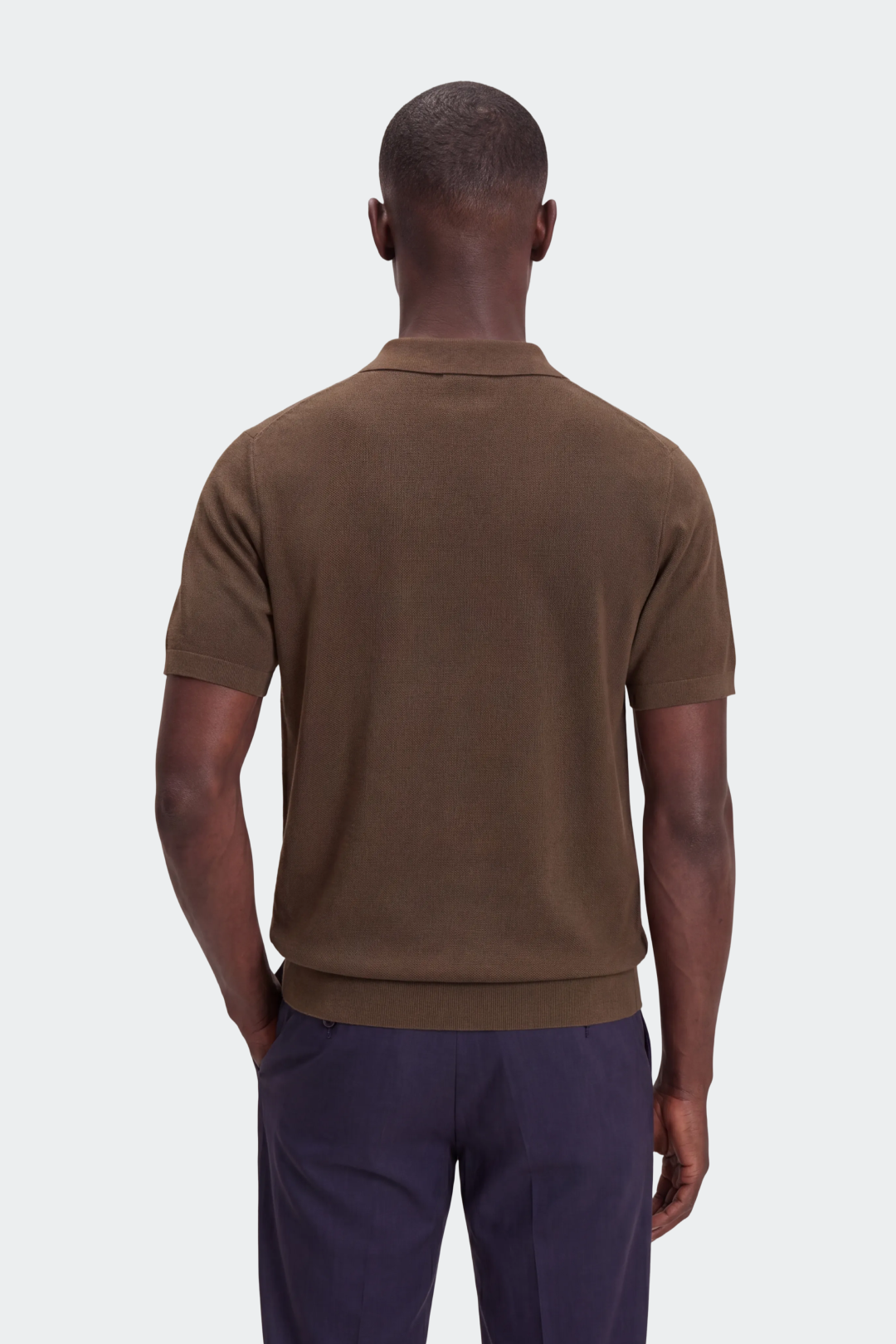 Men's Polo Shirt with Silk Blend