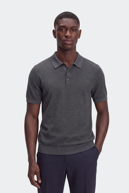 Men's Polo Shirt with Silk Blend
