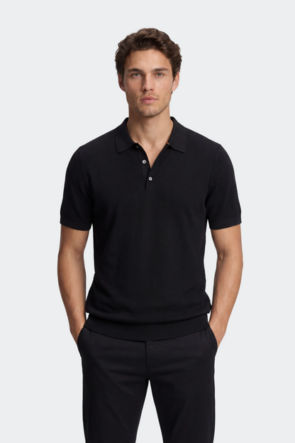 Men's Polo Shirt with Silk Blend