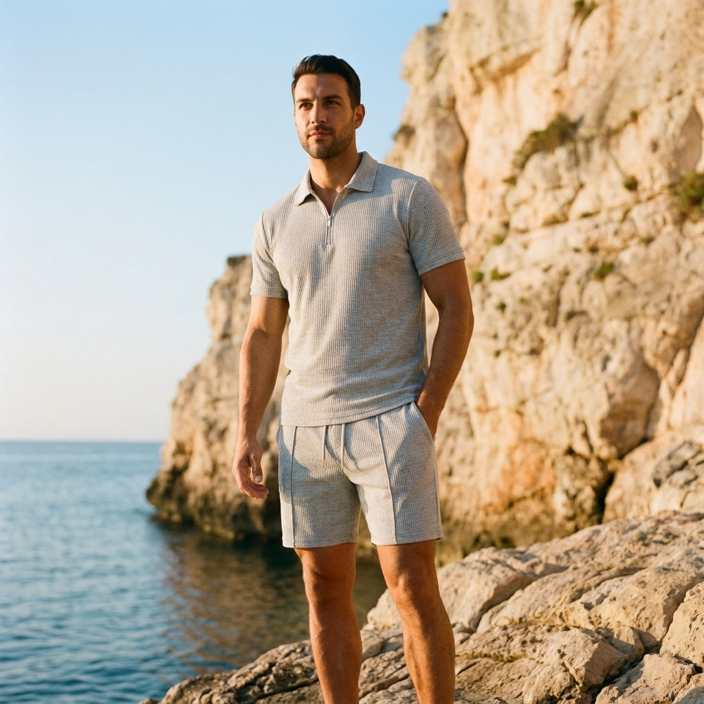 Men's Polo & Shorts Co-Ord Set
