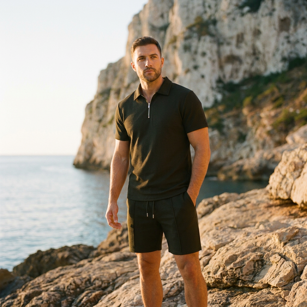 Men's Polo & Shorts Co-Ord Set
