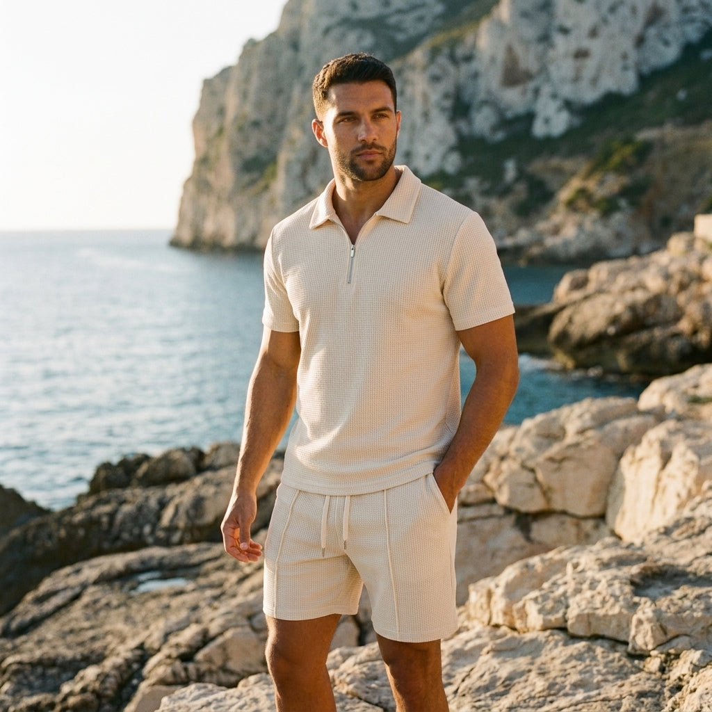 Men's Polo & Shorts Co-Ord Set
