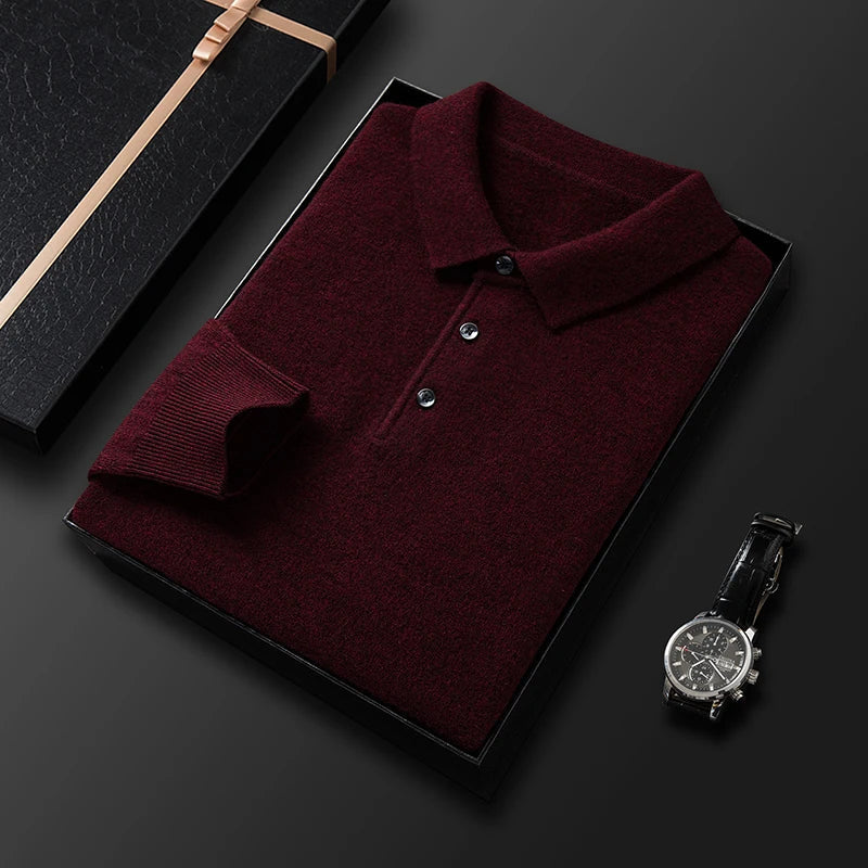 Men's Polo Sweater - Classic Comfort and Style