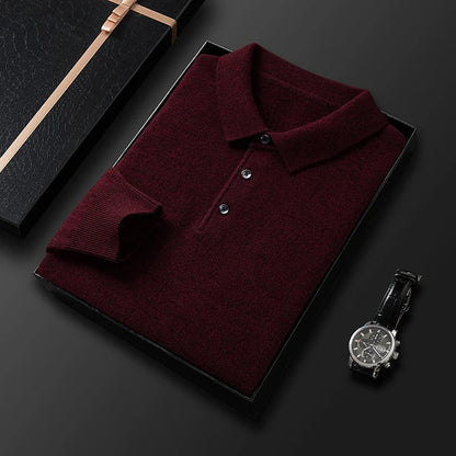 Men's Polo Sweater - Classic Comfort and Style