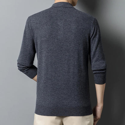Men's Polo Sweater - Classic Comfort and Style