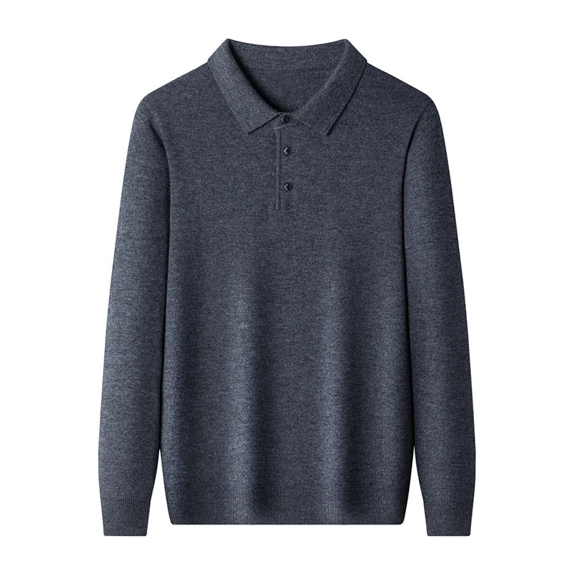 Men's Polo Sweater - Classic Comfort and Style