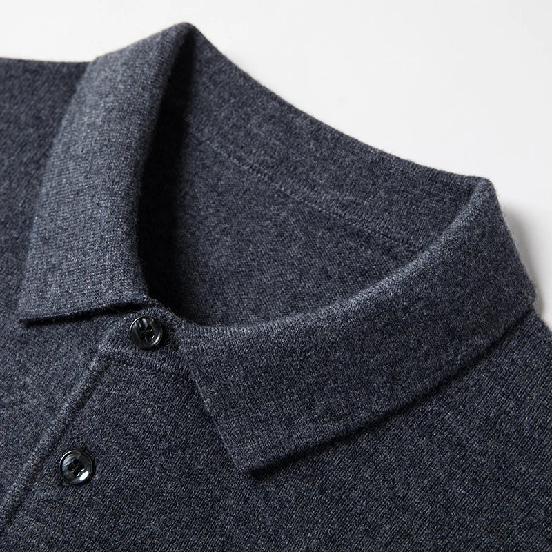Men's Polo Sweater - Classic Comfort and Style