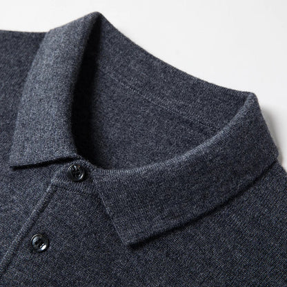 Men's Polo Sweater - Classic Comfort and Style