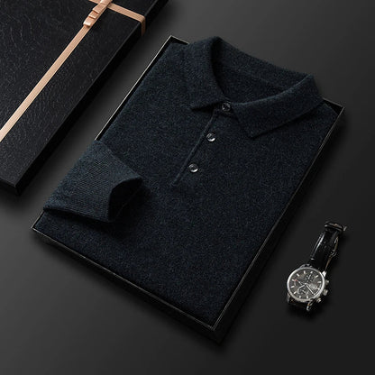 Men's Polo Sweater - Classic Comfort and Style