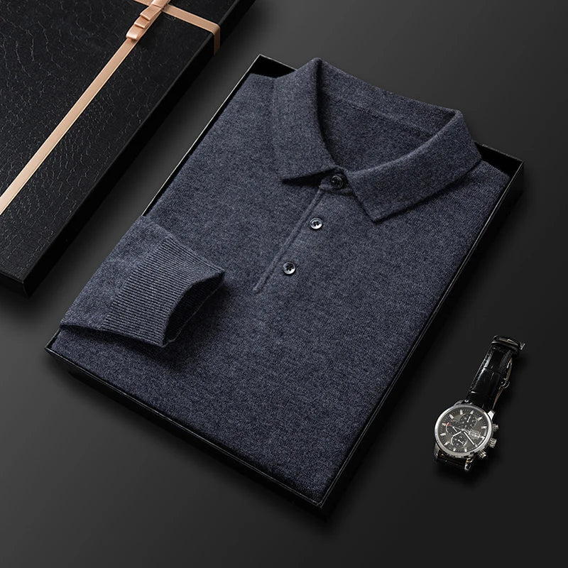 Men's Polo Sweater - Classic Comfort and Style