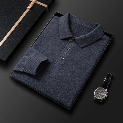 Men's Polo Sweater - Classic Comfort and Style