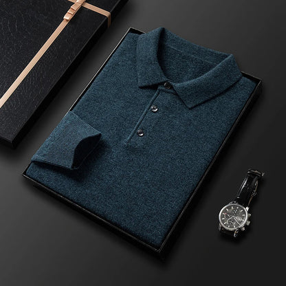 Men's Polo Sweater - Classic Comfort and Style