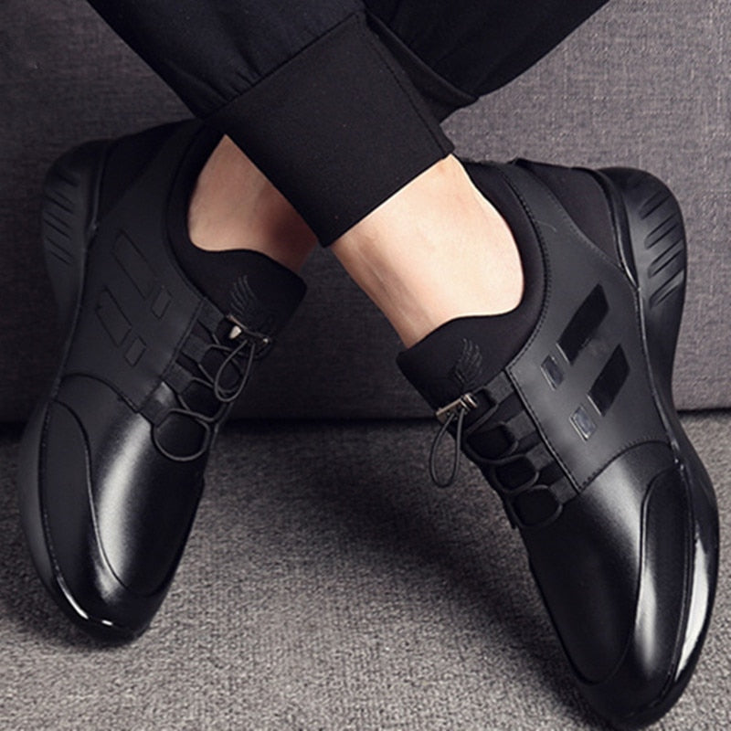 Men's Premium Faux Leather Comfort Sneakers