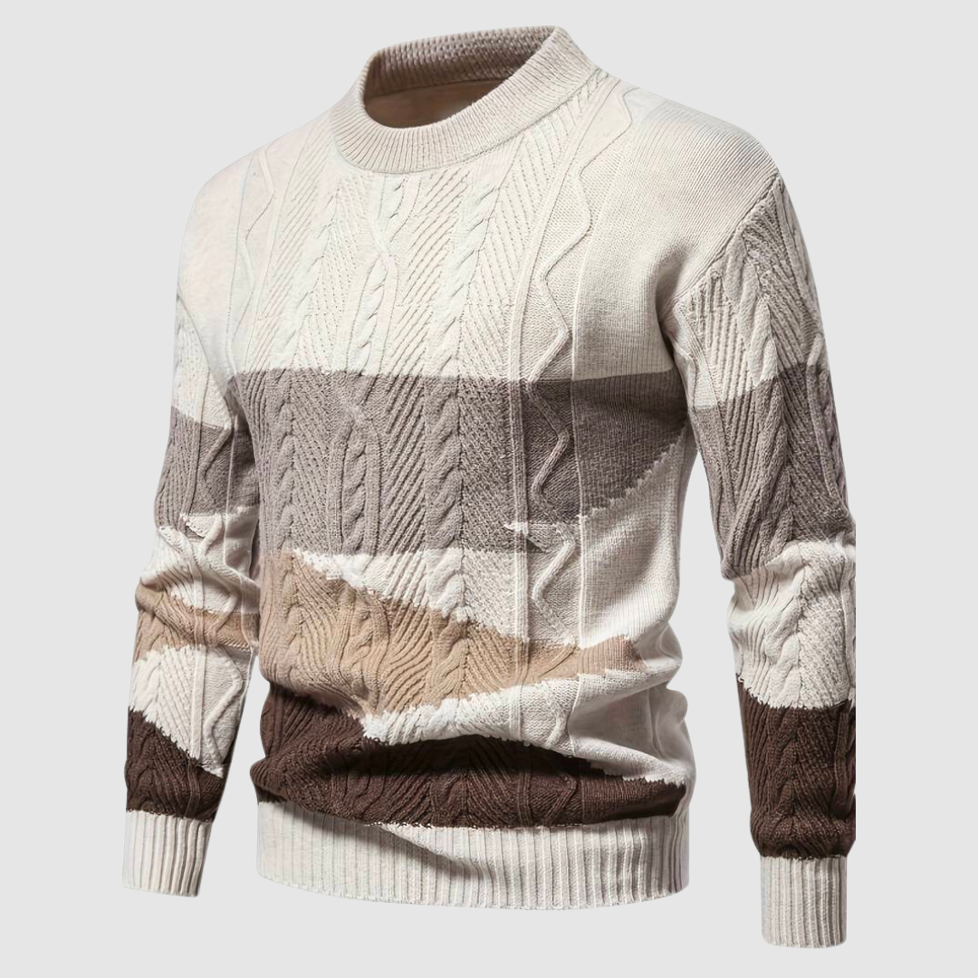 Men's Printed Long Sleeve Sweater