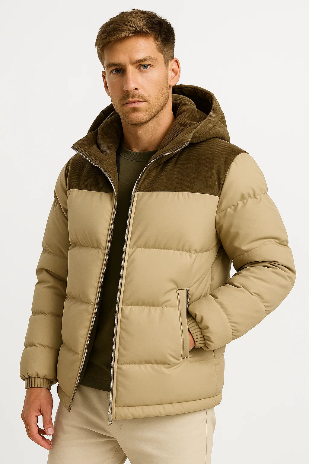 Men's Puffer Hooded Jacket