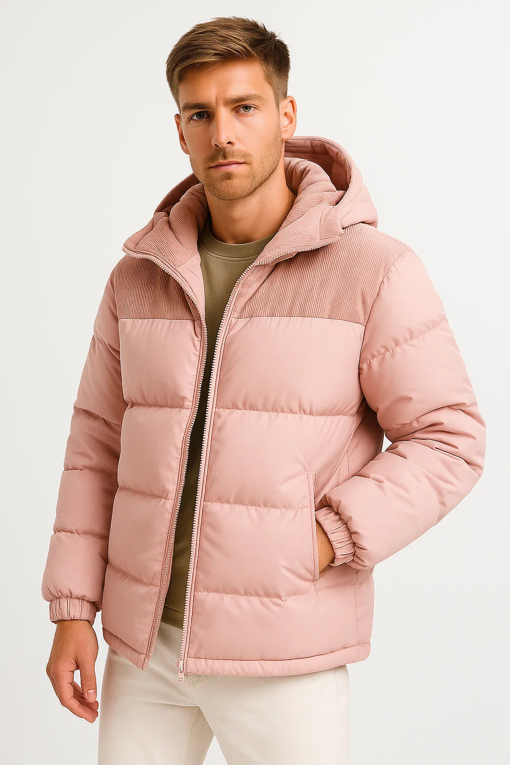 Men's Puffer Hooded Jacket