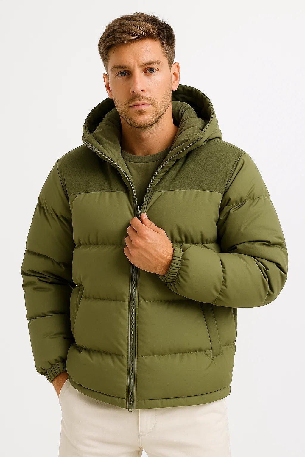 Men's Puffer Hooded Jacket