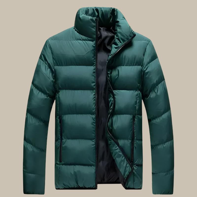 Men's Puffer Jacket - Casual Winter Coat for Cold Weather