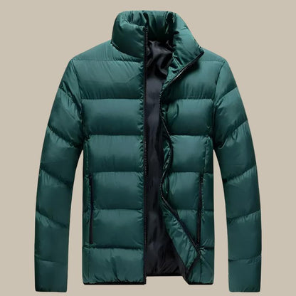 Men's Puffer Jacket - Casual Winter Coat for Cold Weather