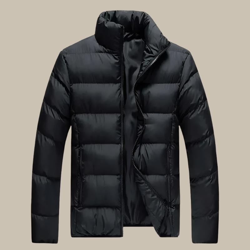Men's Puffer Jacket - Casual Winter Coat for Cold Weather