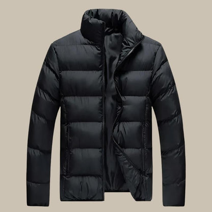 Men's Puffer Jacket - Casual Winter Coat for Cold Weather