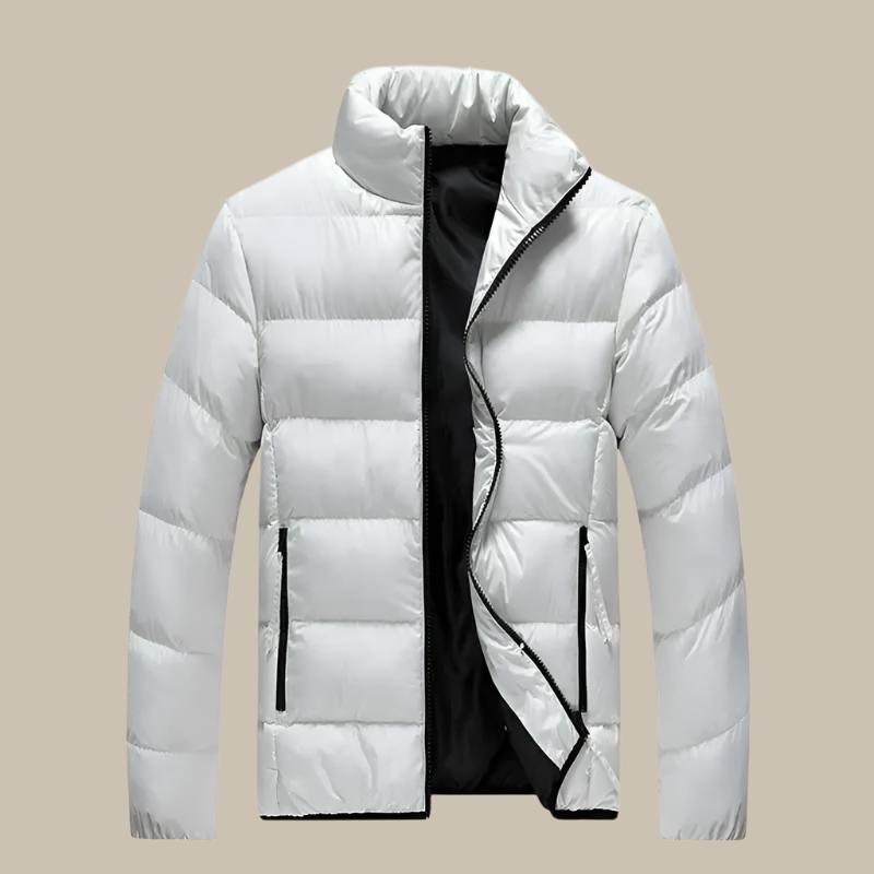 Men's Puffer Jacket - Casual Winter Coat for Cold Weather