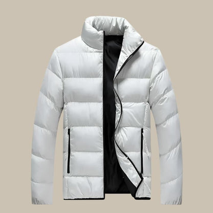 Men's Puffer Jacket - Casual Winter Coat for Cold Weather