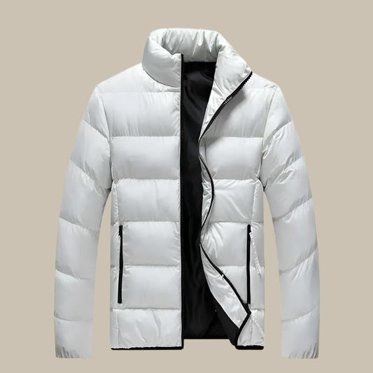 Men's Puffer Jacket - Casual Winter Coat for Cold Weather