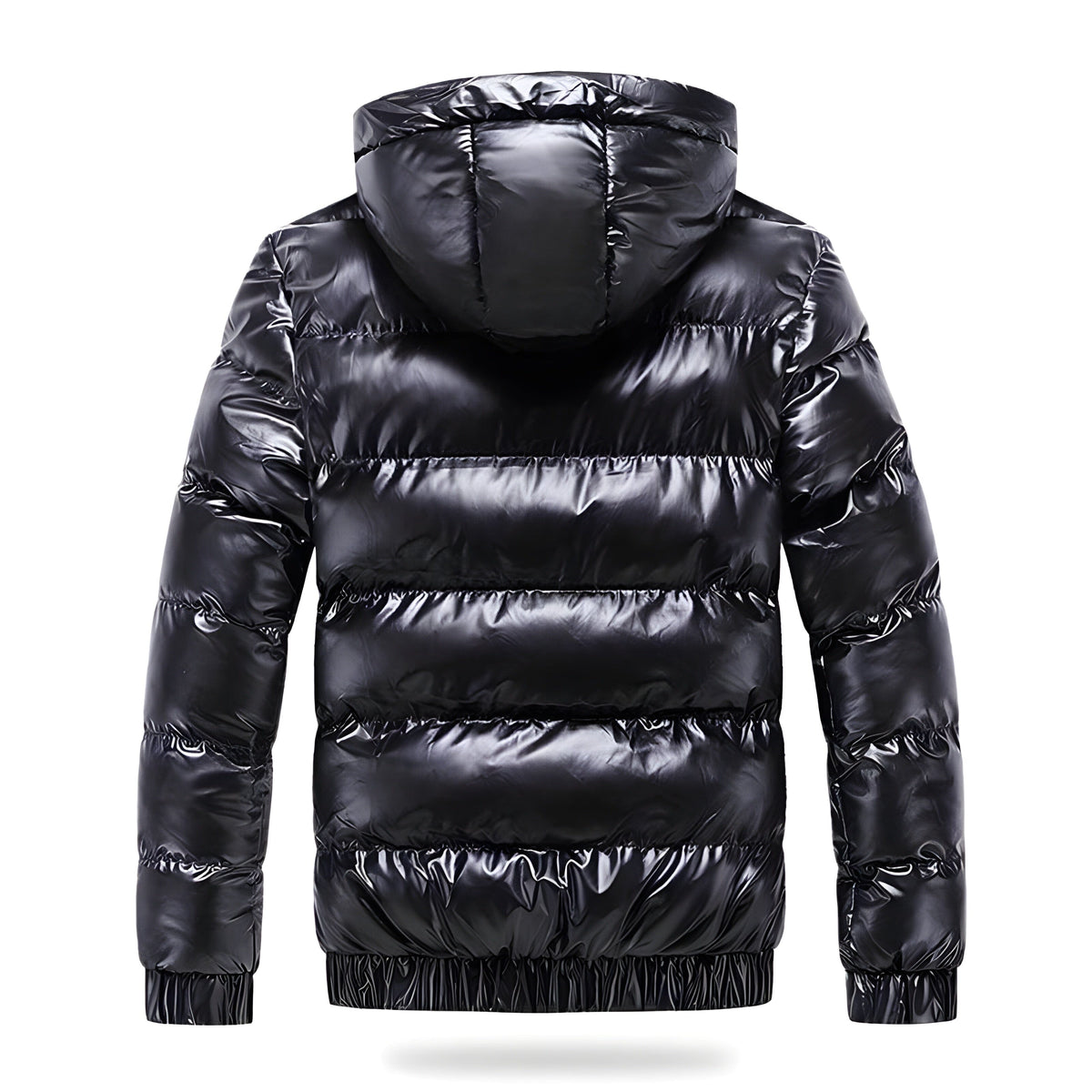 Men's Puffer Jacket with Detachable Hood for Winter Wear