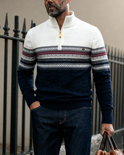 Men's Pullover Zip Sweater