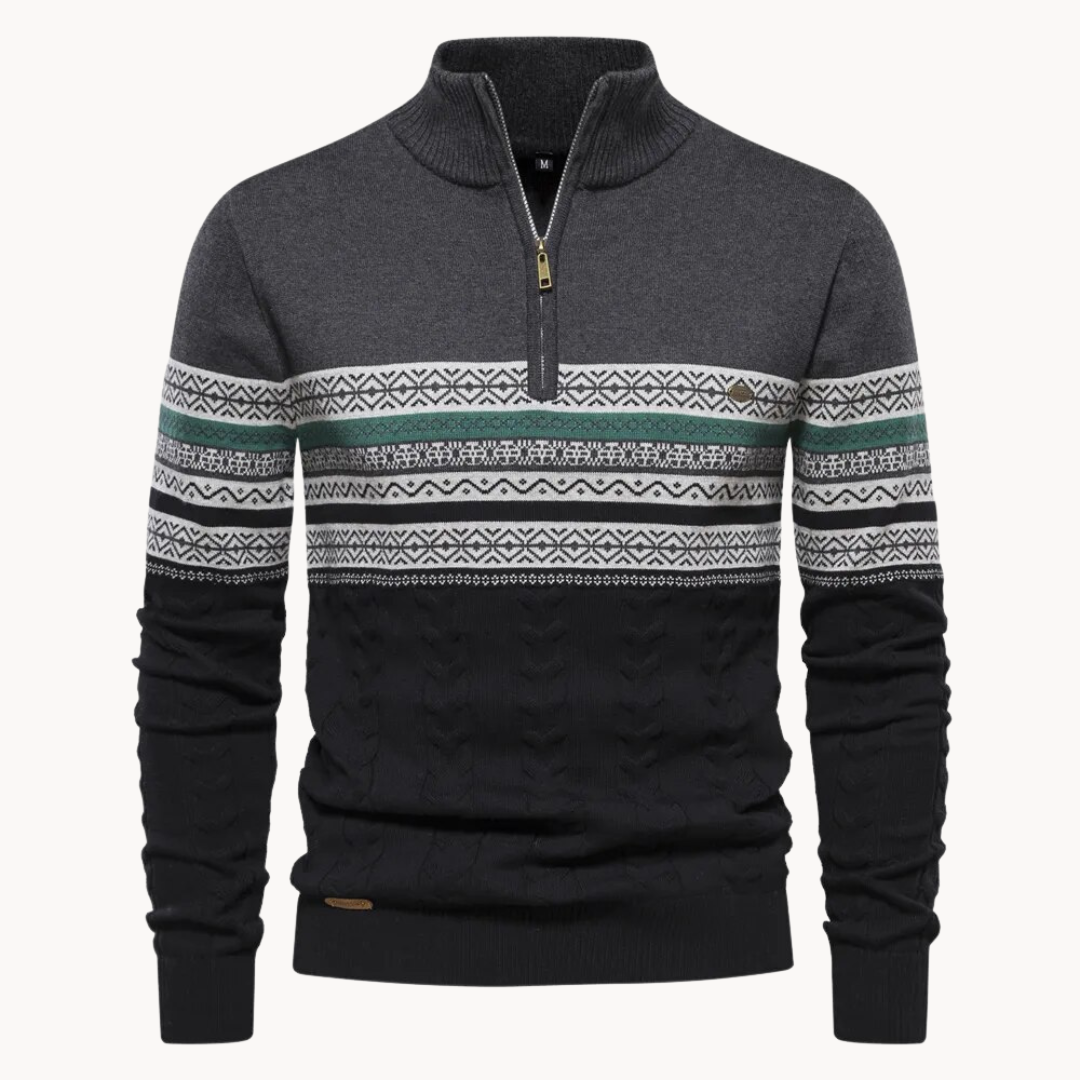 Men's Pullover Zip Sweater