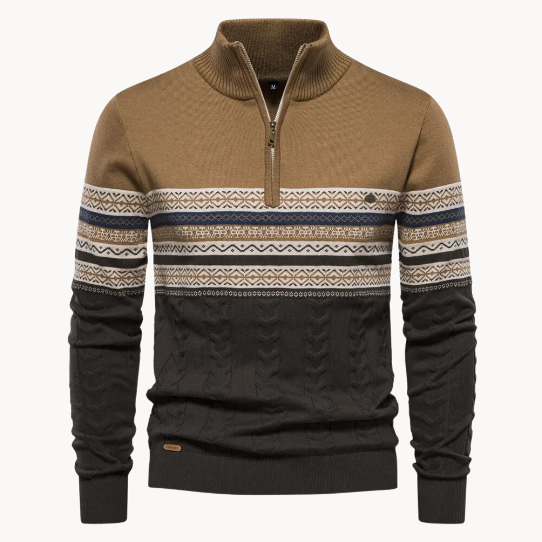 Men's Pullover Zip Sweater