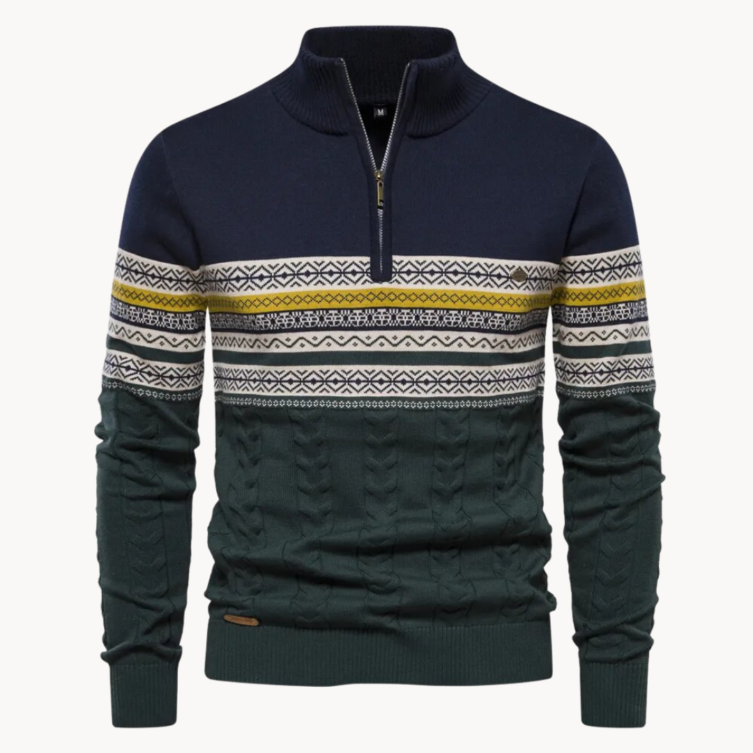 Men's Pullover Zip Sweater