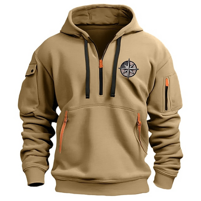 Men's Pullover with Hood and Bold Leo Print
