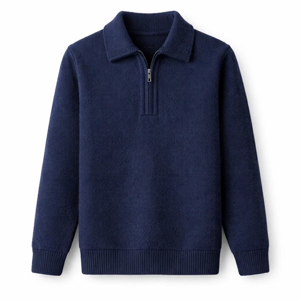 Men's Quarter-Zip Knit Sweater