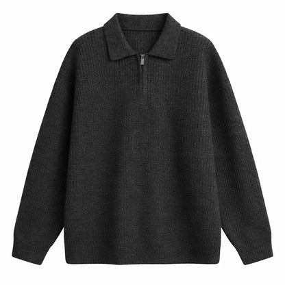 Men's Quarter Zip Knit Sweater