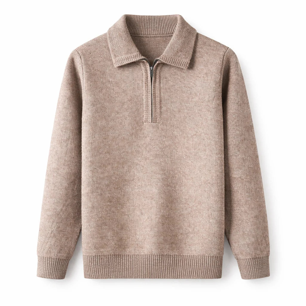 Men's Quarter-Zip Knit Sweater