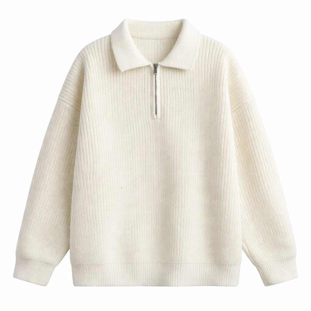 Men's Quarter Zip Knit Sweater