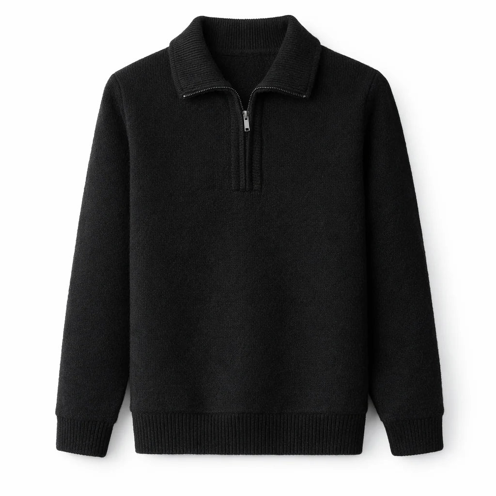 Men's Quarter-Zip Knit Sweater