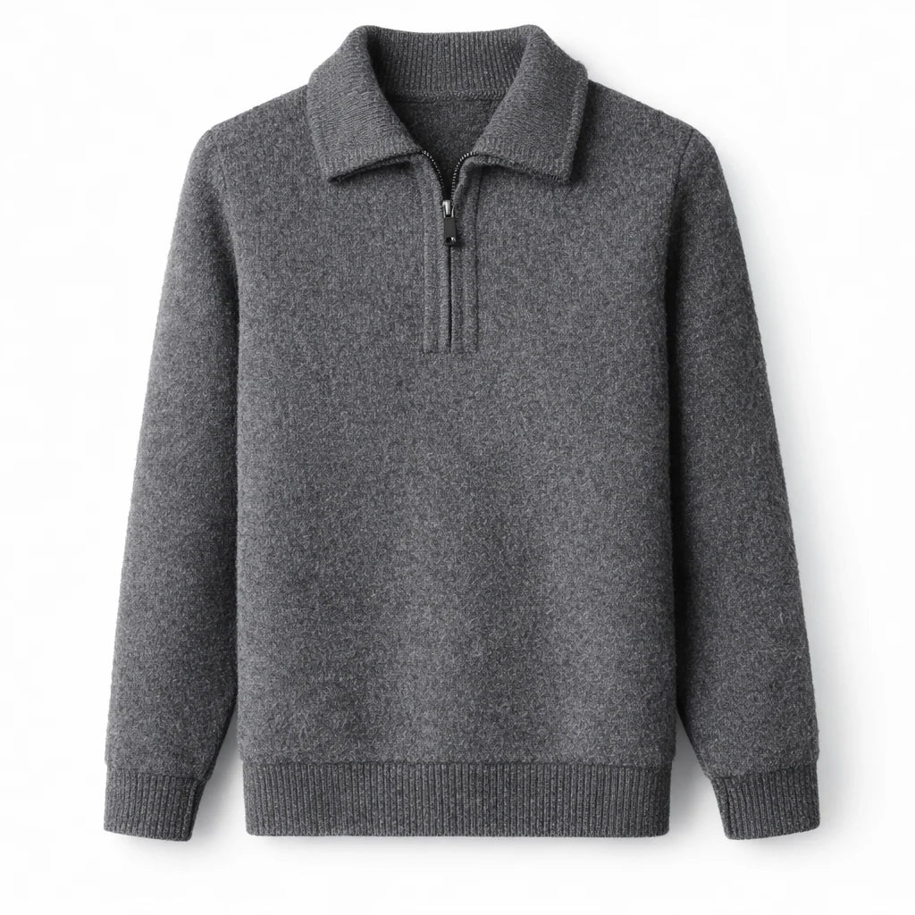 Men's Quarter-Zip Knit Sweater