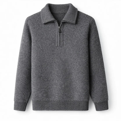 Men's Quarter-Zip Knit Sweater