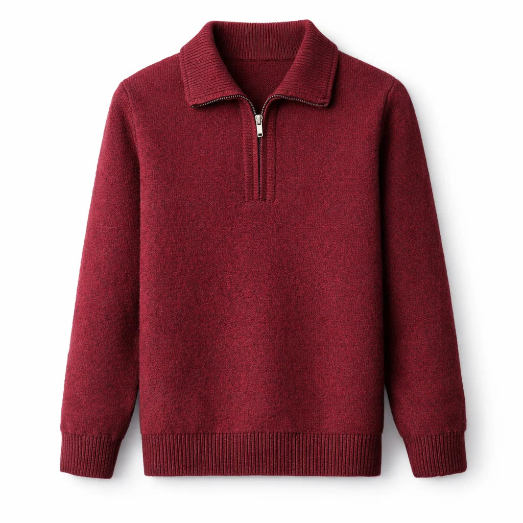 Men's Quarter-Zip Knit Sweater