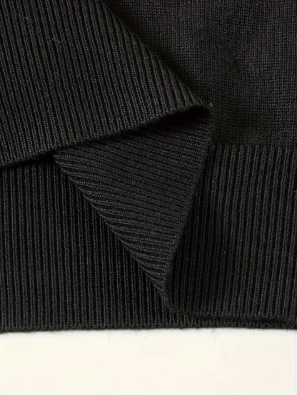 Men's Quarter Zip Polo Sweater with Soft Knit Texture