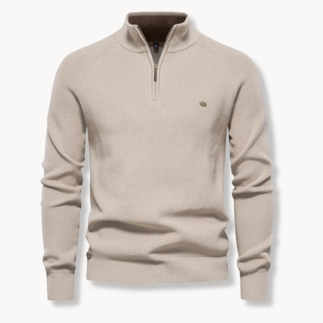 Men's Quarter Zip Pullover Sweater